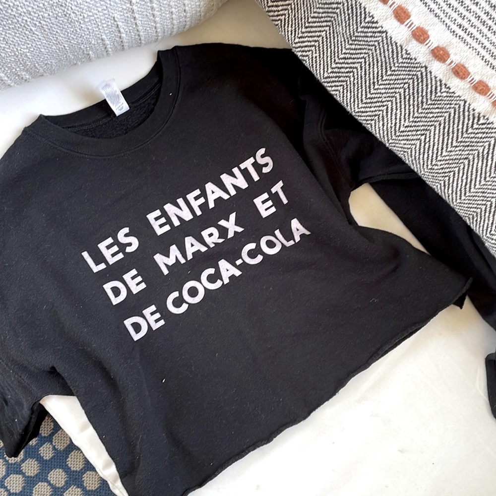 Bella + Canvas Black Crop Sweatshirt